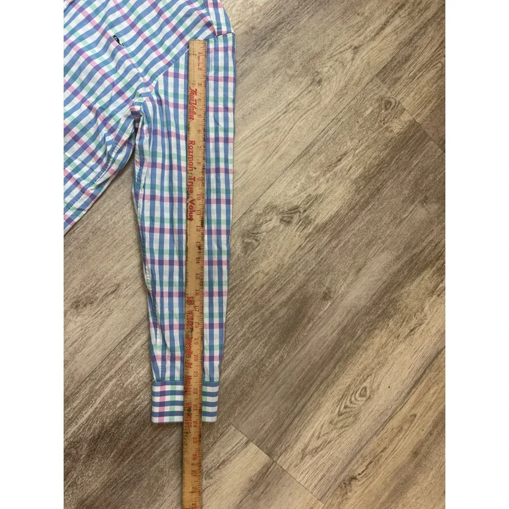 Vineyard Vines‎ Mens Slim Fit Whale Shirt Button Down Plaid Blue S